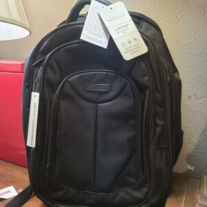 Perry Ellis Portfolio Laptop Backpack P12 Black NWT